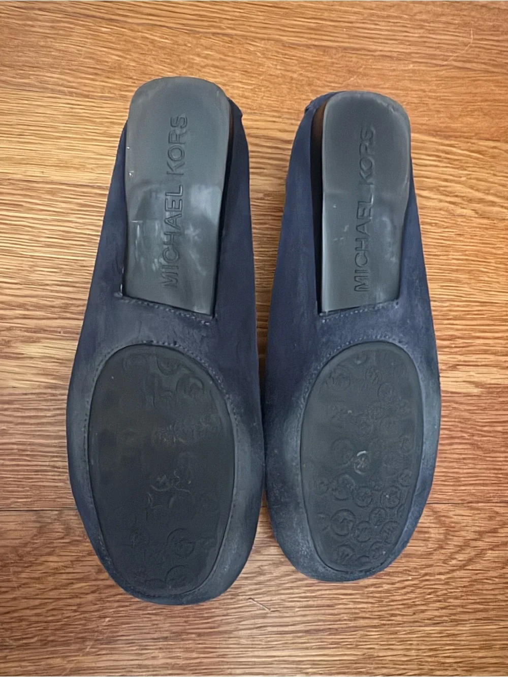 Michael Kors Navy Real Suede Moccasin Loafers Boat Shoes Flats Bow Women’s 6.5